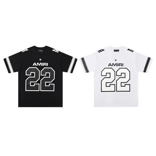 NEW-AMIRI 2025 New High Quality Cotton Flower Logo T-Shirt