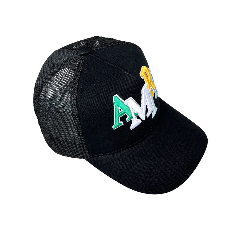 NEW-AMIRI STENCIL TRUCKER HAT
