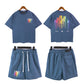 STEOMALL-Amiri T-Shirt Shorts Set